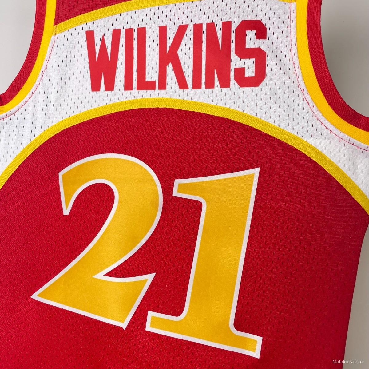 Atanta Hawks #23 Dominique Wilkins Mitchell & Ness 1986/87 Hardwood Classics Jersey