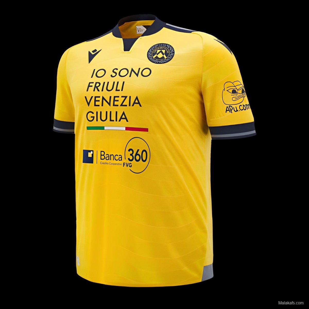 24/25 Udinese Away Yellow Jersey