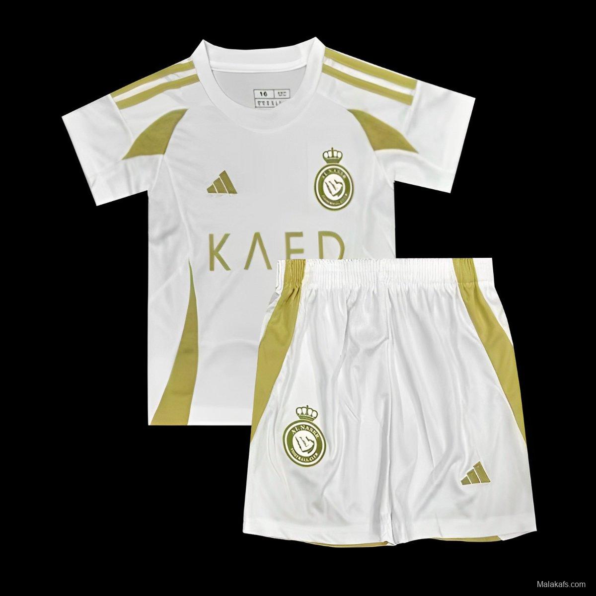 24/25 Kids Al-Nassr Third White Jersey