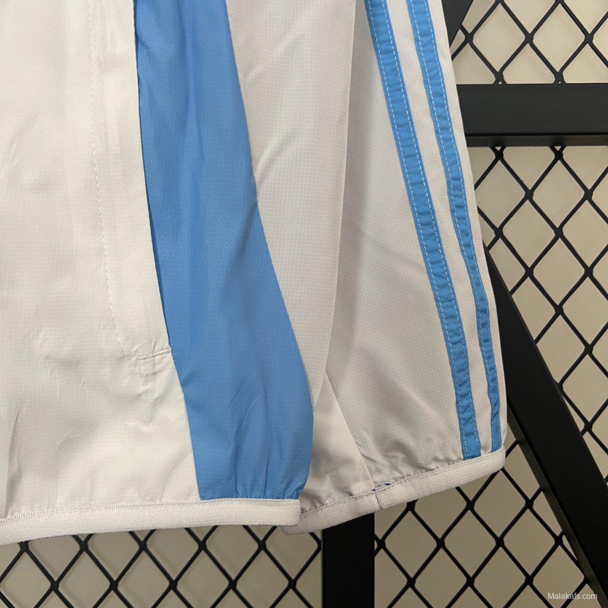 2024 Argentina White/Blue Reversible Windbreaker