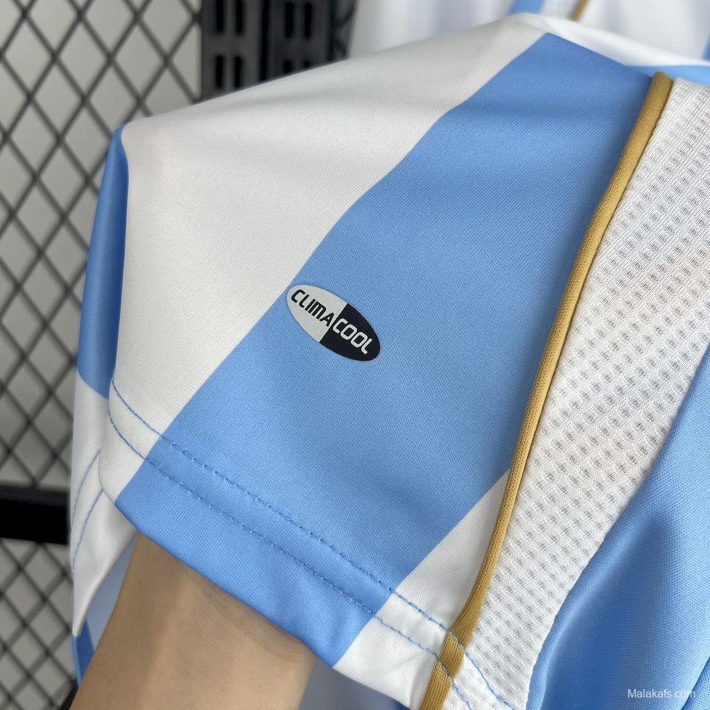 Retro 2006 Argentina Home Long SLeeve Jersey