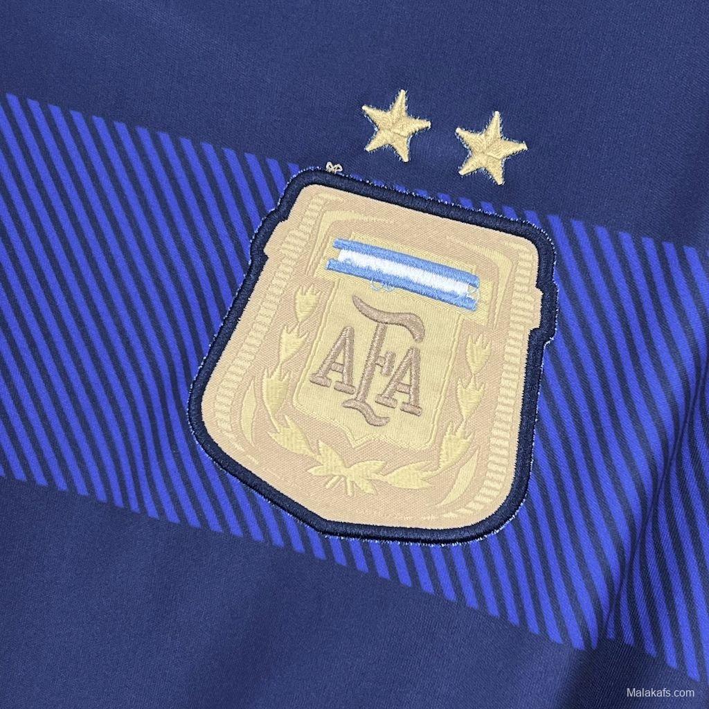 Retro 2014 Argentina Home Long Sleeve Soccer Jersey