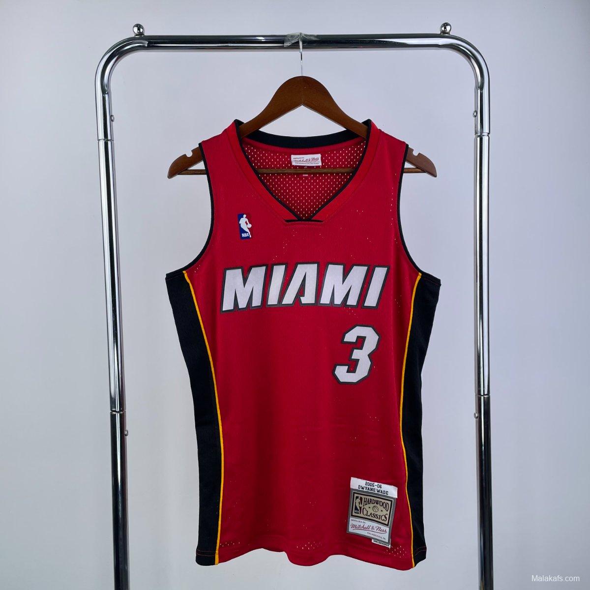 Miami Heat #3 Dwyane Wade 2005/06 Red Mitchell & Ness