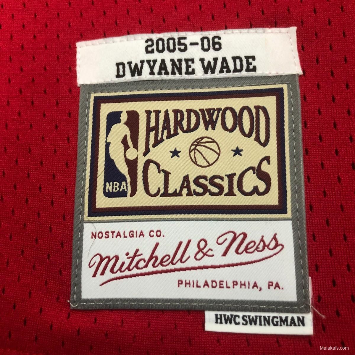 Miami Heat #3 Dwyane Wade 2005/06 Red Mitchell & Ness