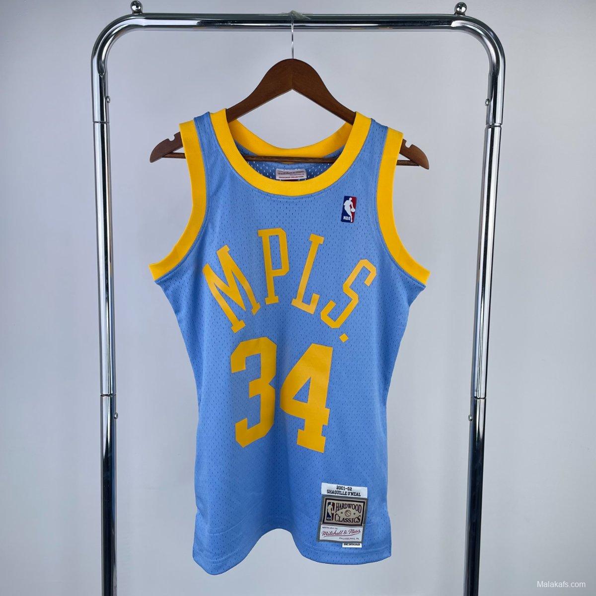 Los Angeles Lakers #34 Shaquille O'neill 2002/03 Mitchell & Ness