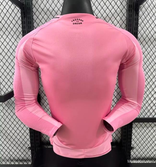 Player Version 25/26 Inter Miami Away Pink Long Sleeve Jersey