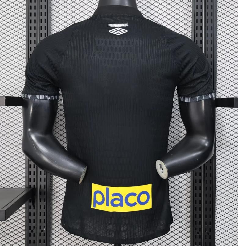 Player Version 25/26 Santos FC Black with Geometric Pattern Jersey