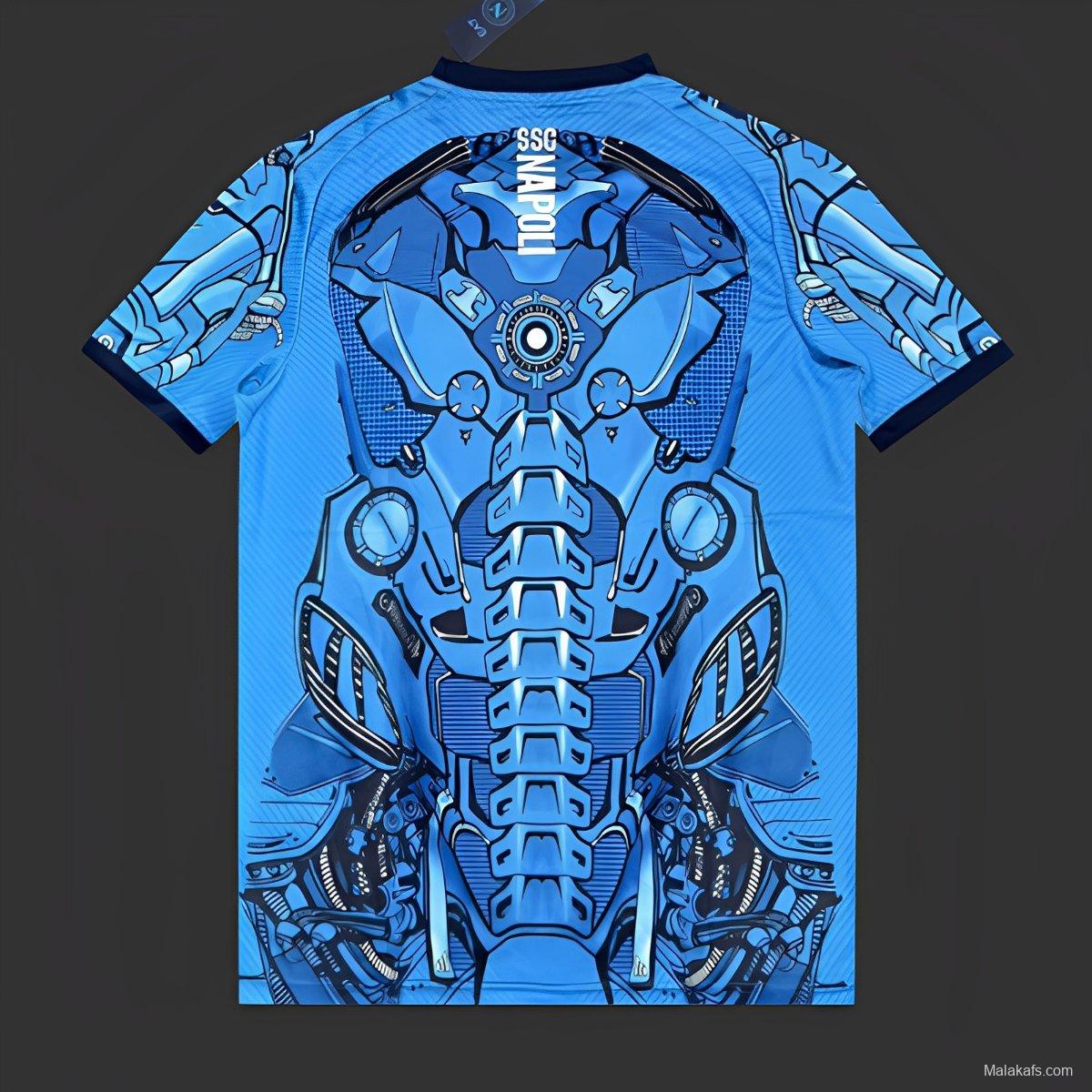 25/26 Napoli EA7 Blue with Robotic Armor Pattern Jersey