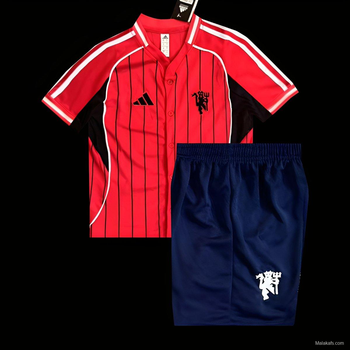25/26 Kids Manchester United US Pack Baseball Jersey