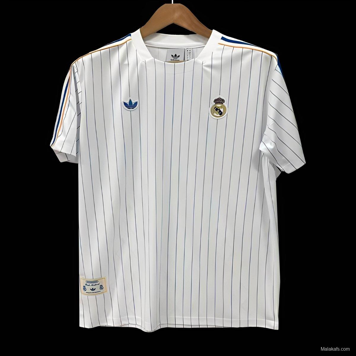 25/26 Real Madrid Adidas Original Terrace Icons WHITE Jersey