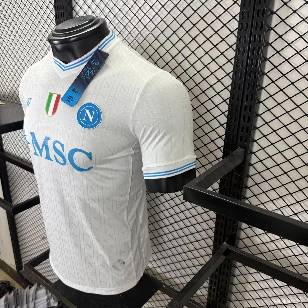 Player Version 25/26 SSC Napoli Champion Away White Jersey