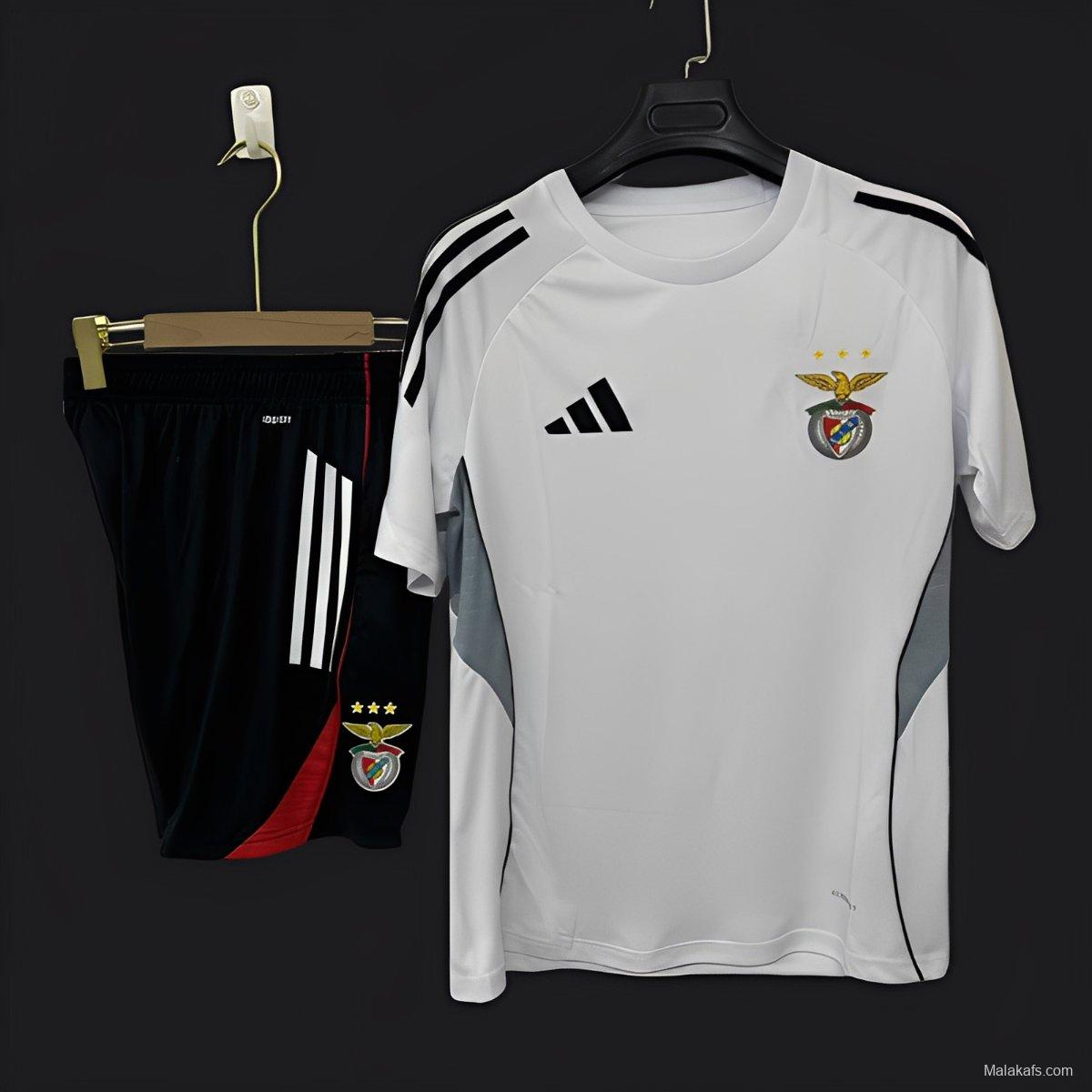 25/26 Benfica White Short Sleeve Jersey+Shorts