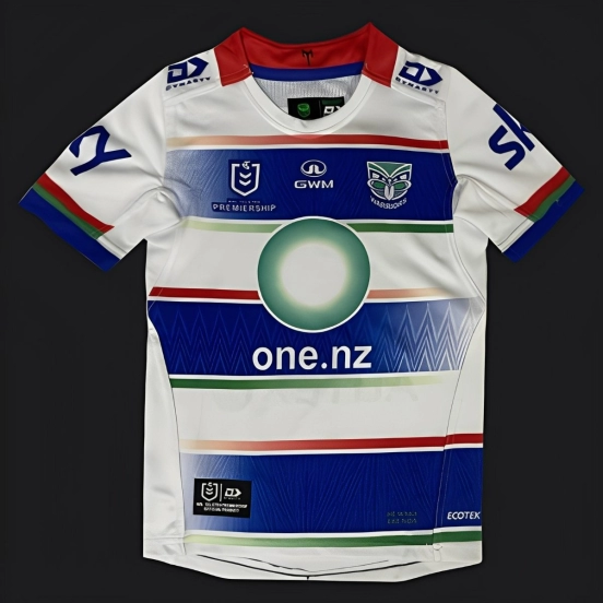 25/26 Kids New Zealand Warriors White with Rainbow Stripes Jersey