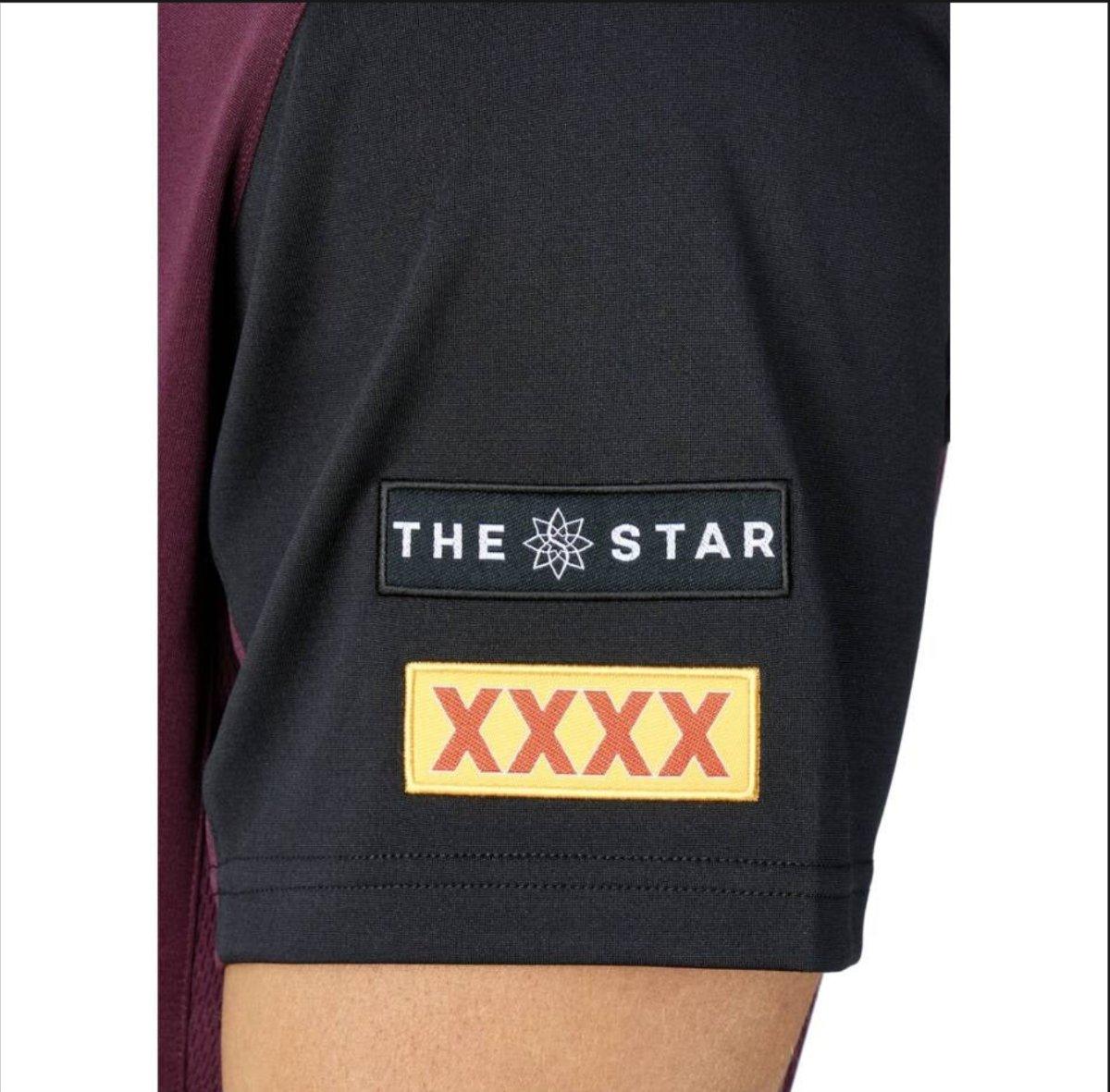 25/26 Brisbane Broncos Maroon with Black Sleeves Polo Shirt