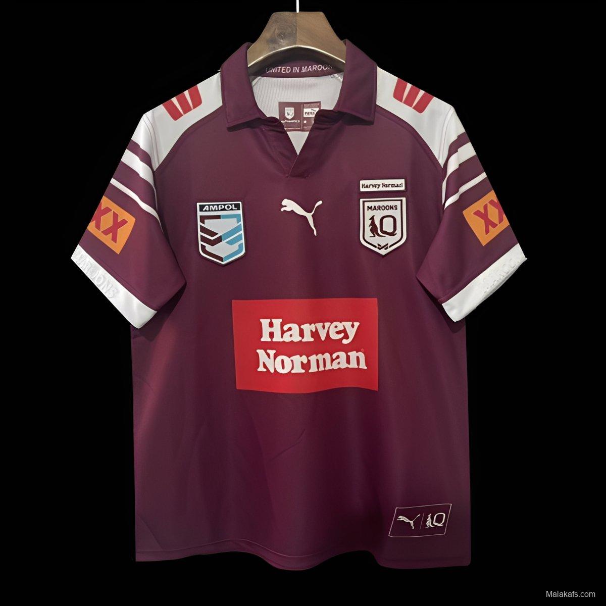 2026 Queensland Maroons Maroon with White Sleeves Jersey