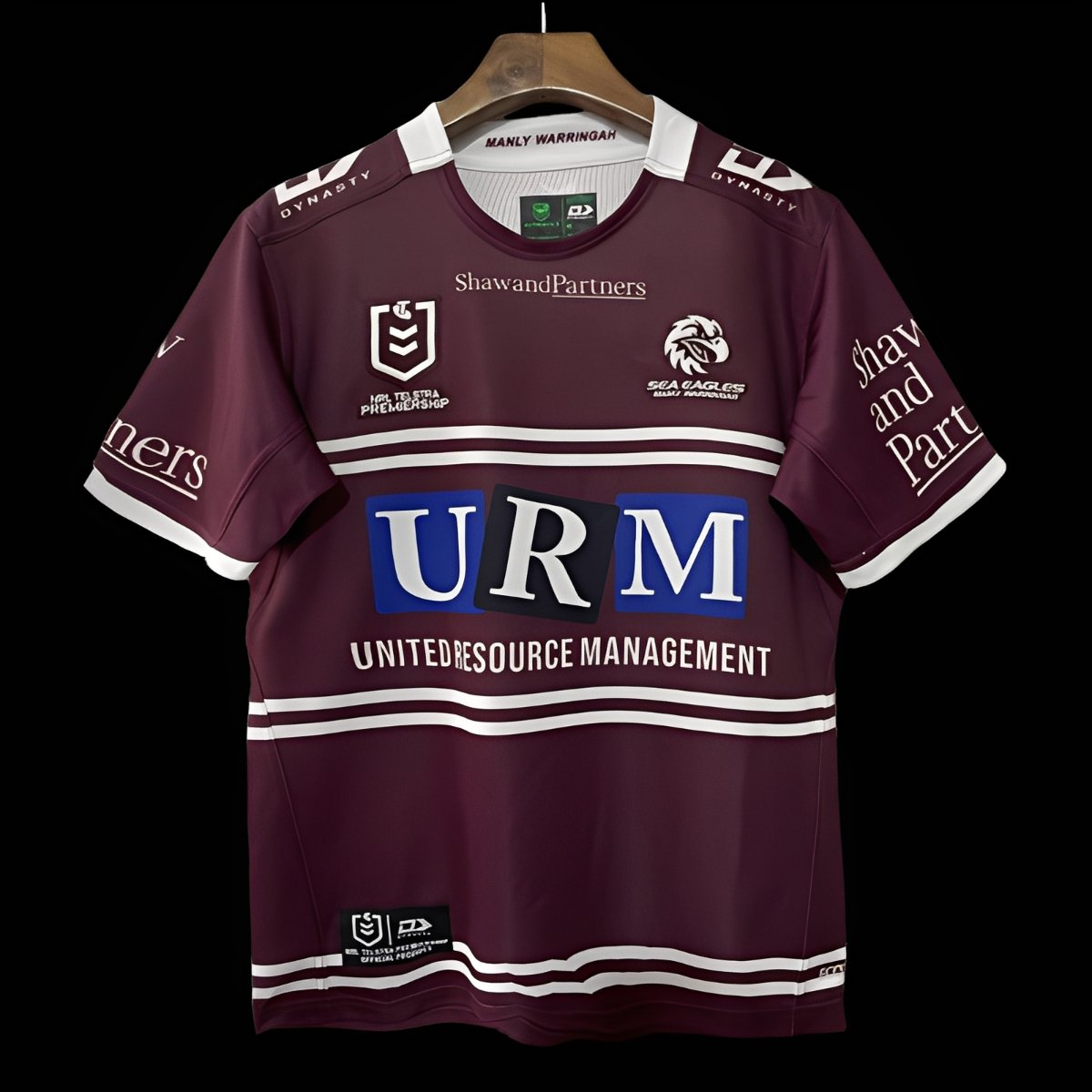 2025 Manly Warringah Sea Eagles Maroon with White Hoops Home Jersey