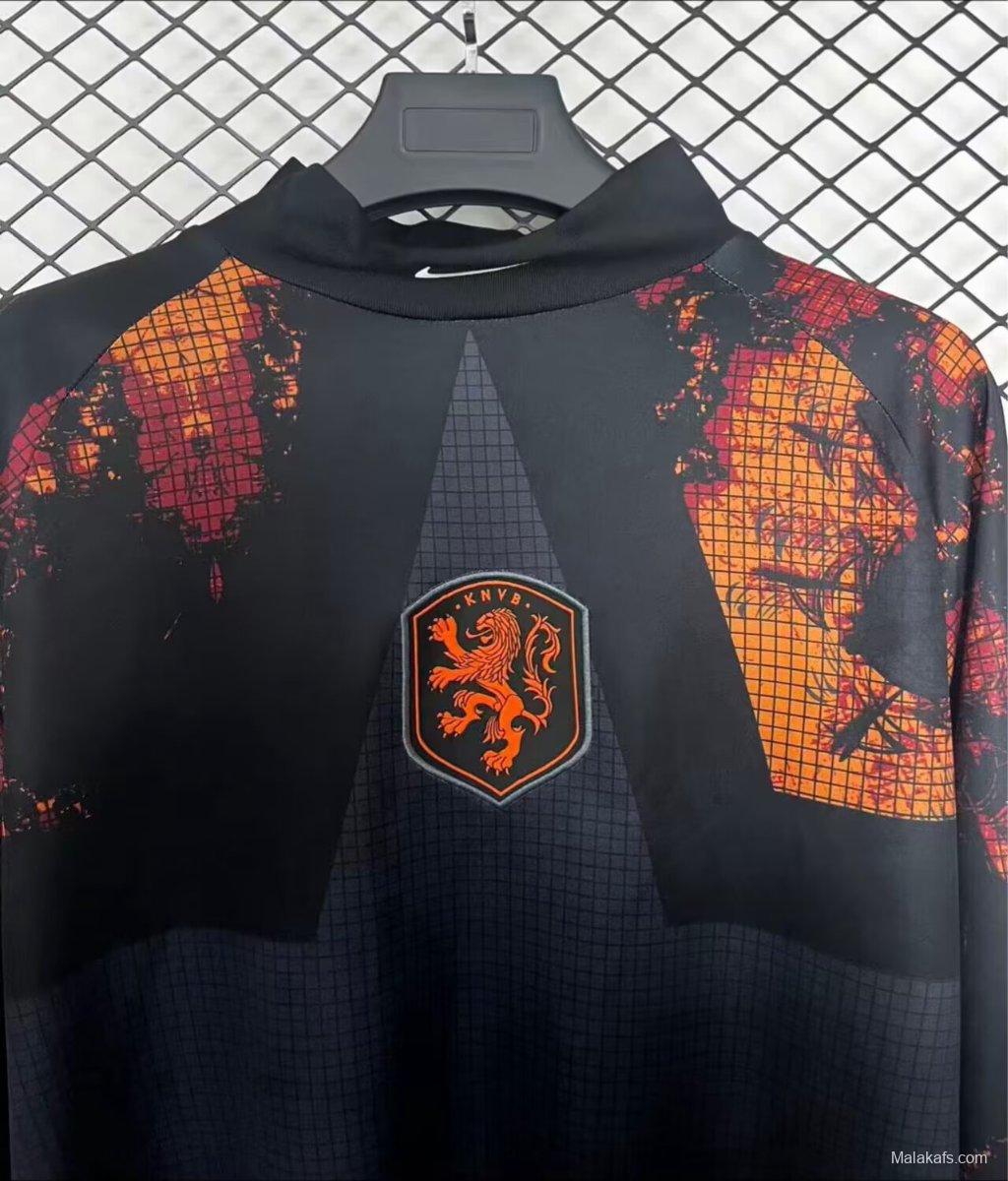 2026 Netherlands Black Long Sleeve Goalkeeper Jersey
