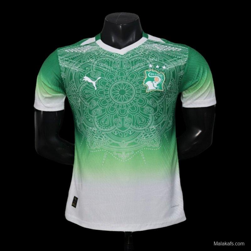 2026 Player Version Ivory Coast Special Edition Green Jersey