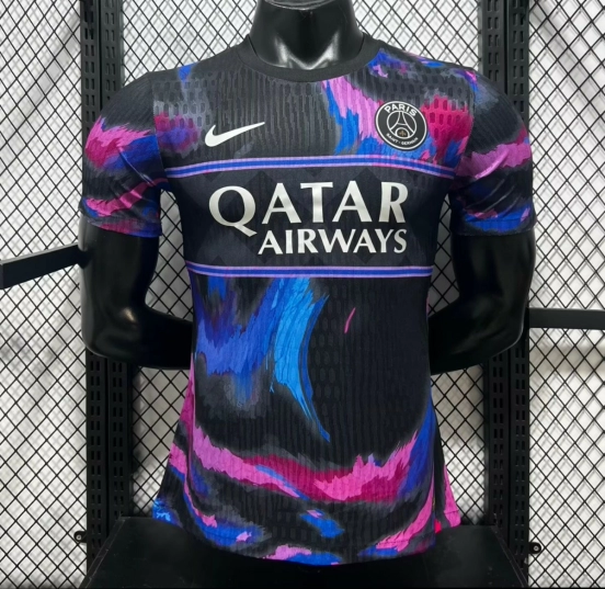 Player Version 25/26 PSG Paris Saint-Germain Black Pink Blue Special Edition Soccer Jersey