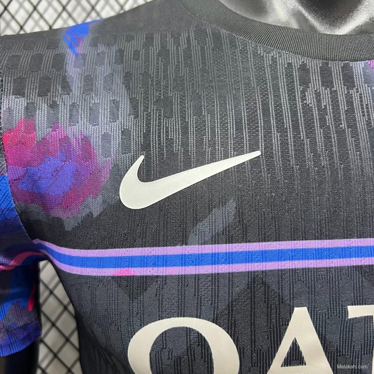 Player Version 25/26 PSG Paris Saint-Germain Black Pink Blue Special Edition Soccer Jersey