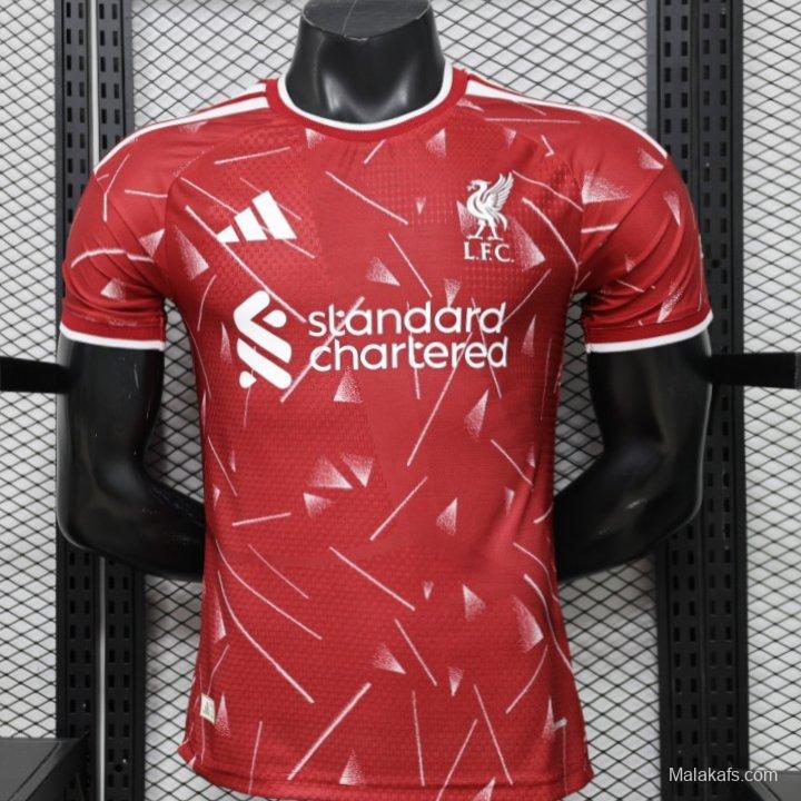 Player Version 26/27 Liverpool Red with Geometric Shatter Pattern Home Special Edition Jersey