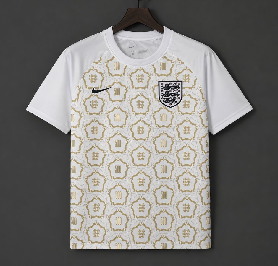 2026 England Women's 500th Game White Special Edition Training Jersey