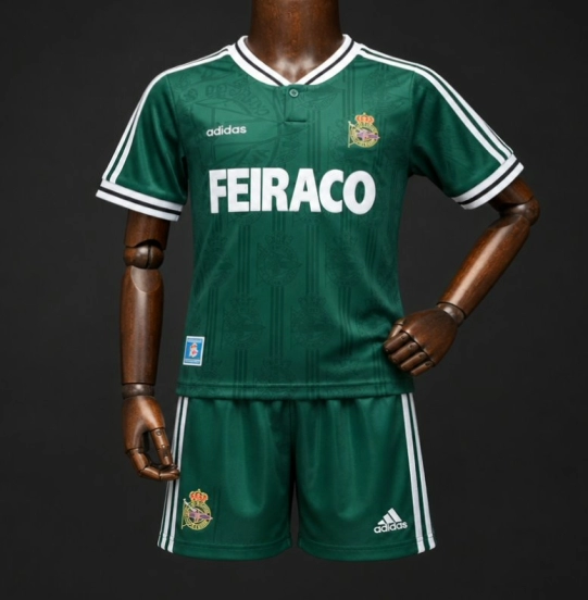 Retro Kids 99/00 Deportivo de La Coruna Away Green Jersey