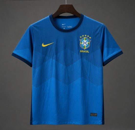 Retro 2021 Brazil Away Blue Jersey