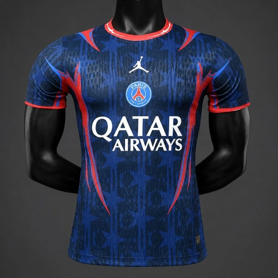 Player Version 26/27 PSG x Jordan Special Navy Blue/Red Jersey