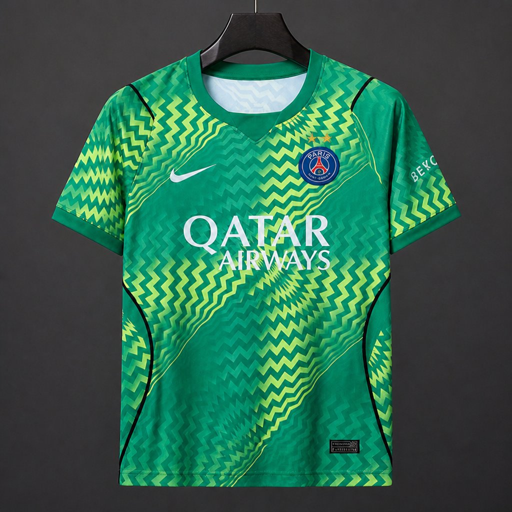 2 Stars 26/27 PSG/Paris Saint Germain Green Goalkeeper Jersey