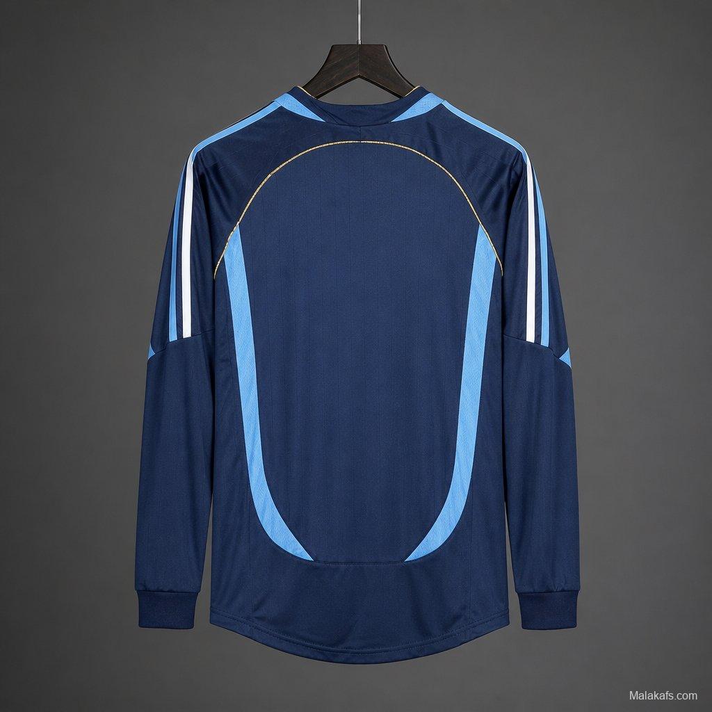 Retro 2006 Argentina Away Long SLeeve Jersey