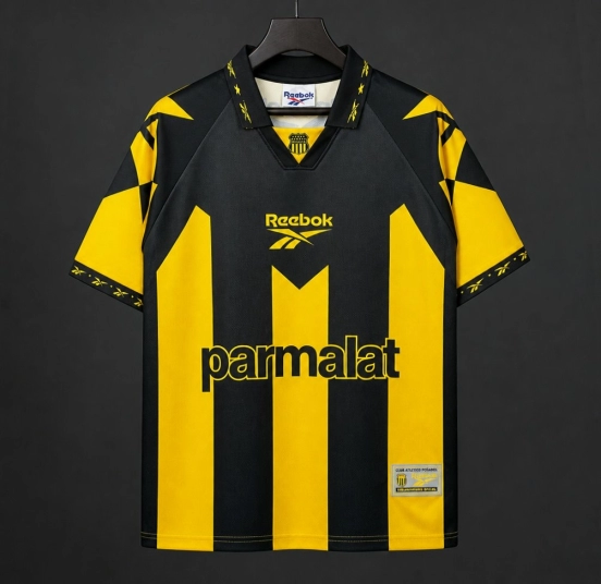 Retro 98/99 Club Atletico Penarol Home Yellow Black Jersey