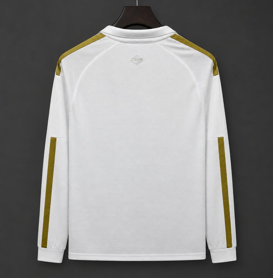 26/27 Sport Club Internacional White with Gold Stripes Long Sleeve Training Jersey