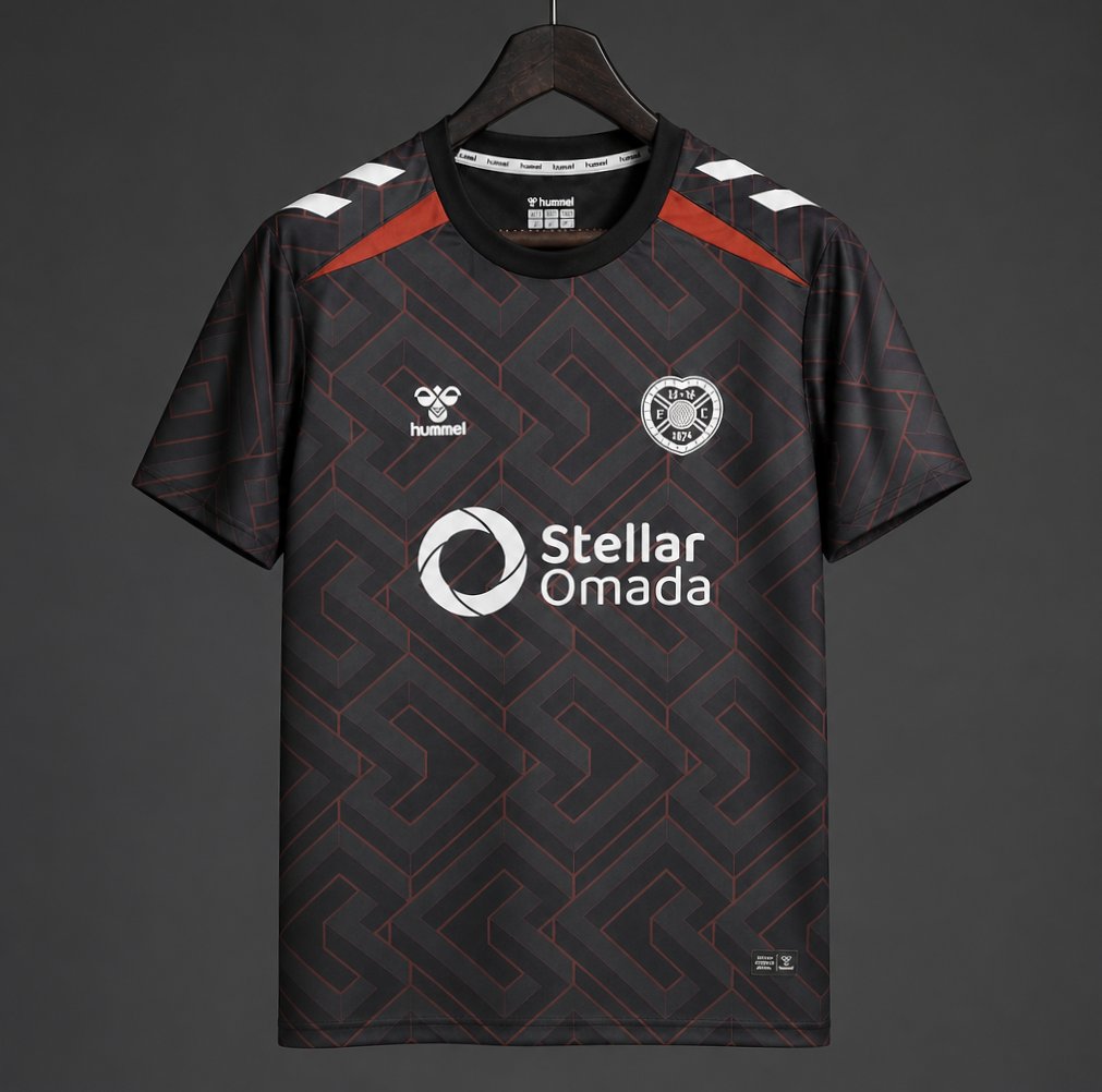 26/27 Heart of Midlothian FC Goalkeeper Away Black Jersey