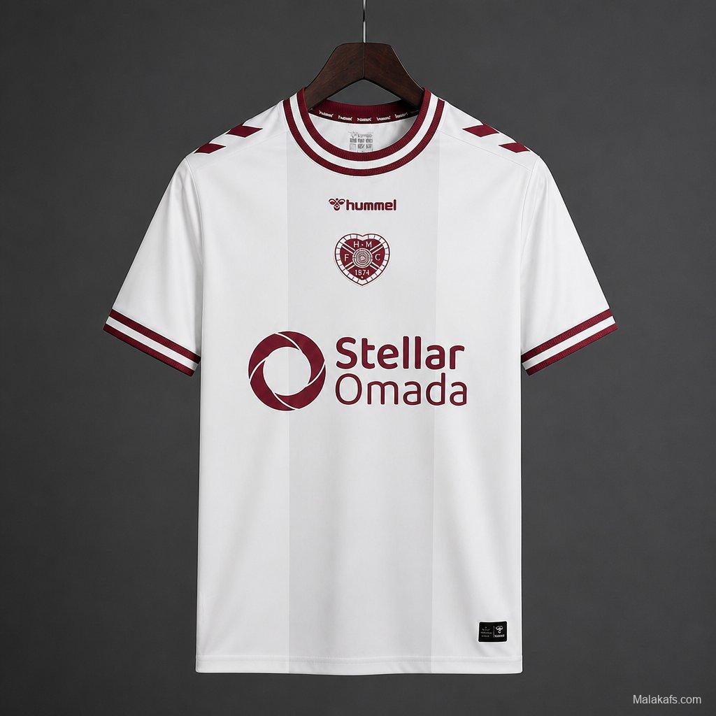 26/27 Heart of Midlothian FC Away White Jersey