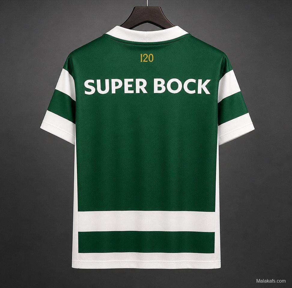 26/27 Sporting Lisbon  Home White/Green  Jersey