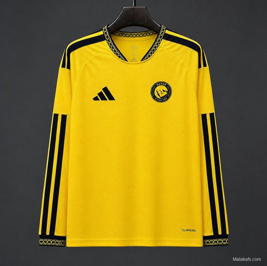 26/27 Al-Nassr Home Long Sleeve Yellow Jersey