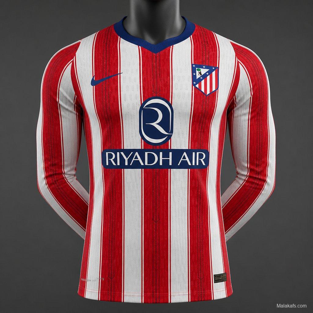 26/27 Atletico Madrid Home Long Sleeve Jersey