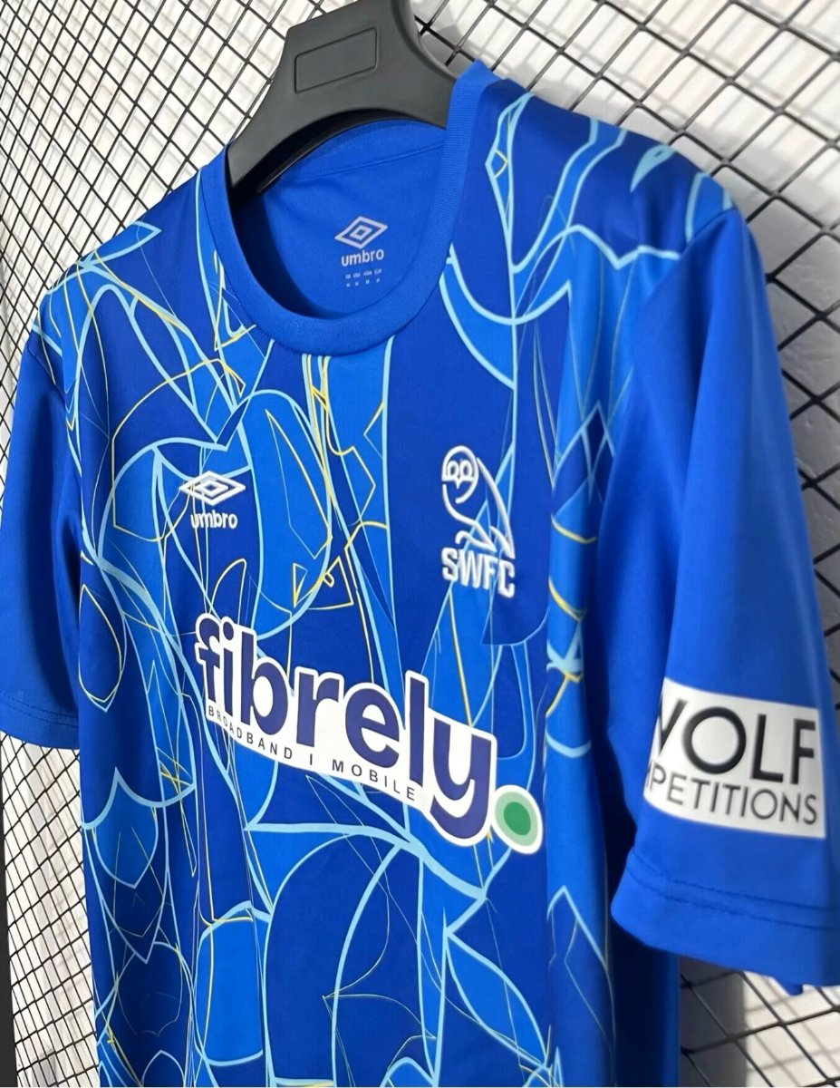 26/27 Sheffield Wednesday Blue with Abstract Pattern Home Jersey