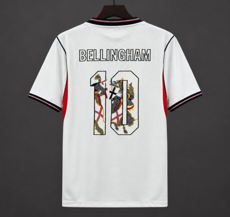 2026 England Home Bellingham With Stitched Name Number