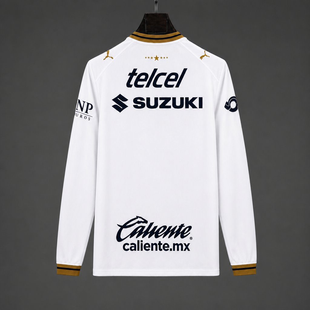 26/27 Pumas Away Long Sleeve White Jersey