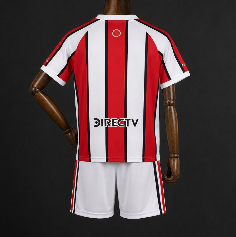 26/27 Kids River Plate Away Red Stripes Jersey Kit