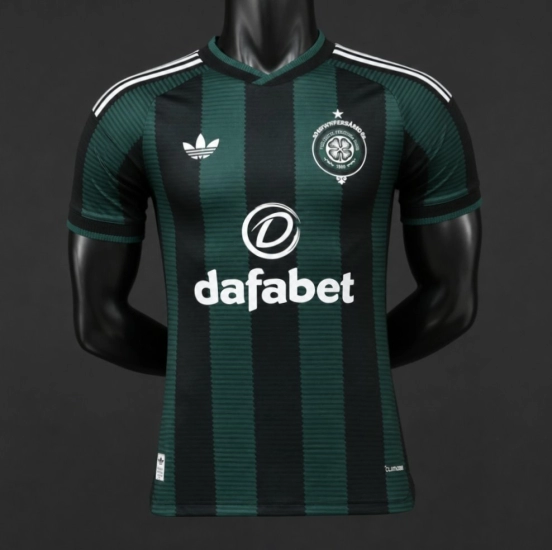 Player Version 26/27 Celtic Away Dark Green Stripes Jersey