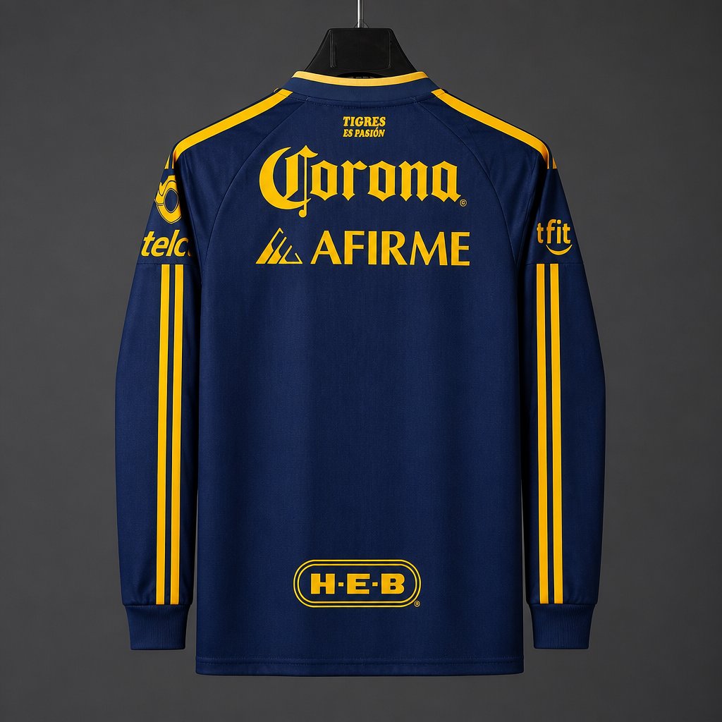 26/27 Tigres UANL Away Long Sleeve Navy Blue Jersey