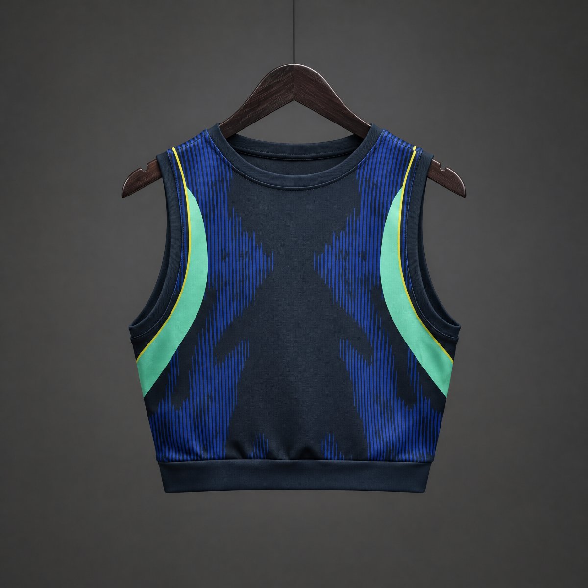2026 Brazil Women's Cropped Away Navy Tank Top